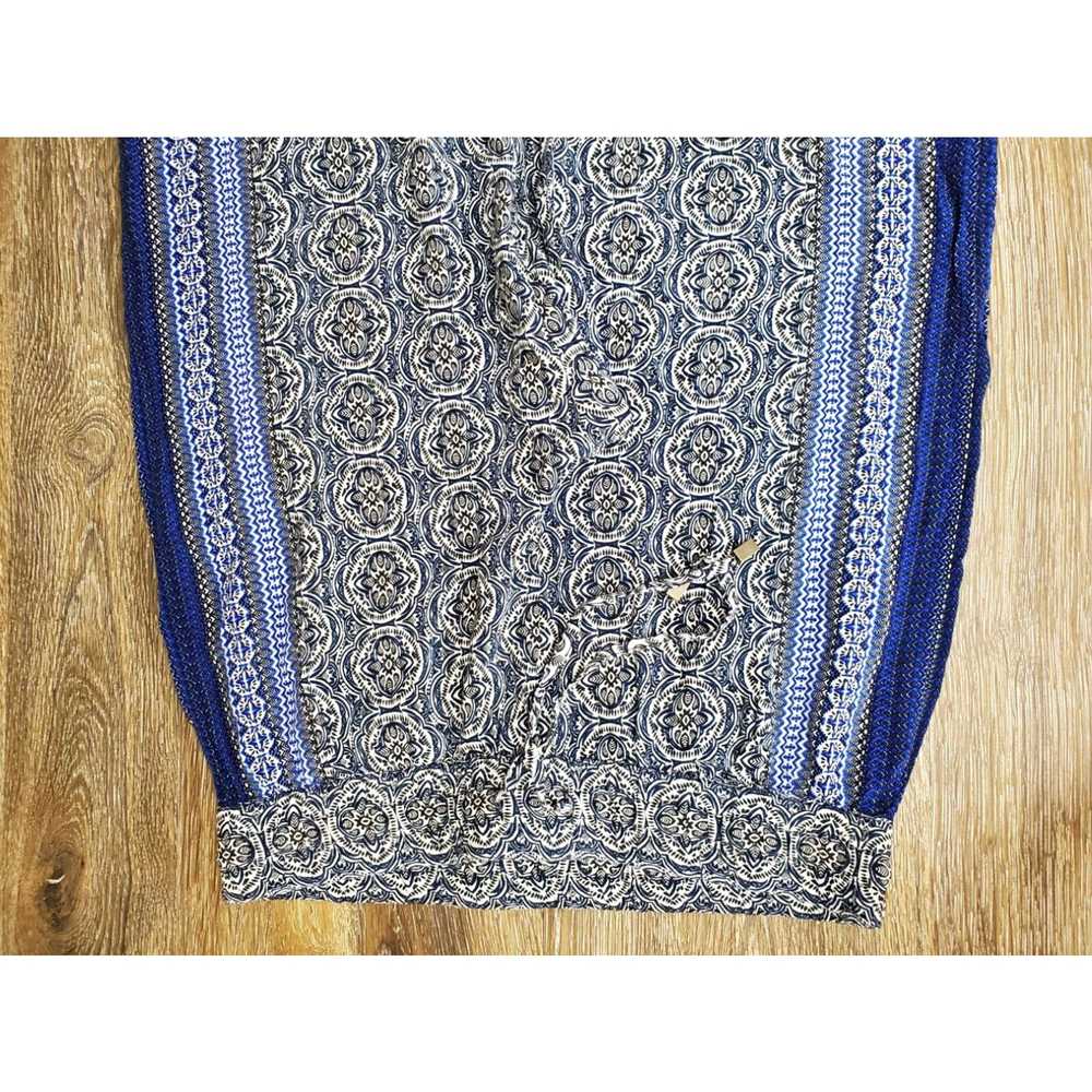 Vintage Artisan NY Women's S Blue Black Print Pal… - image 2