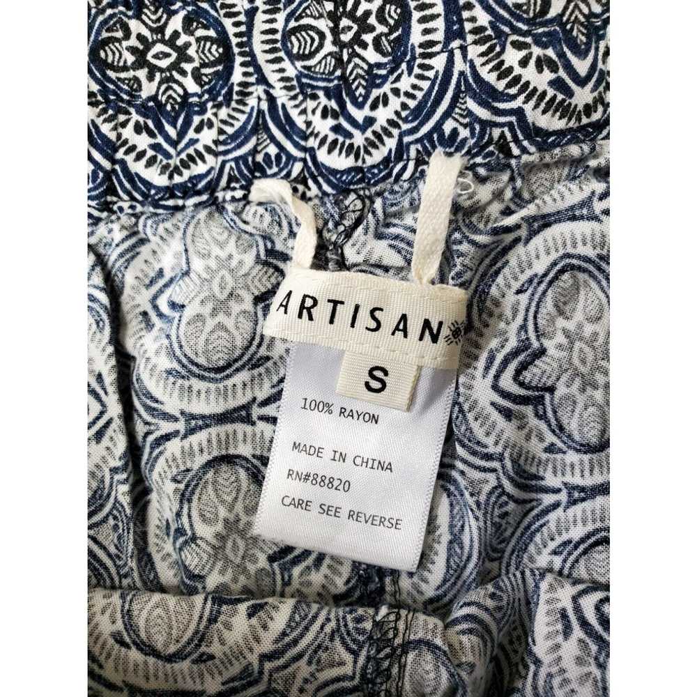 Vintage Artisan NY Women's S Blue Black Print Pal… - image 7