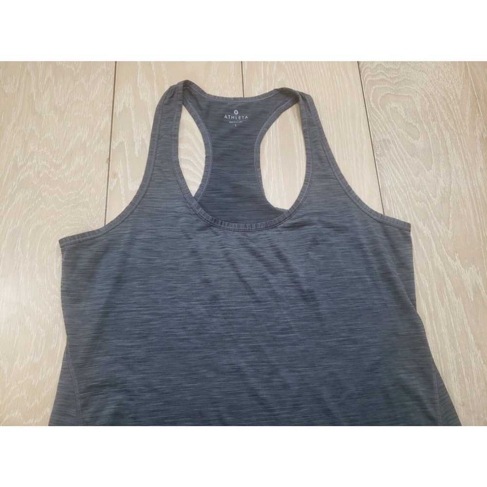 Athleta Athleta Gray Striped Tank Top L Large Yog… - image 3