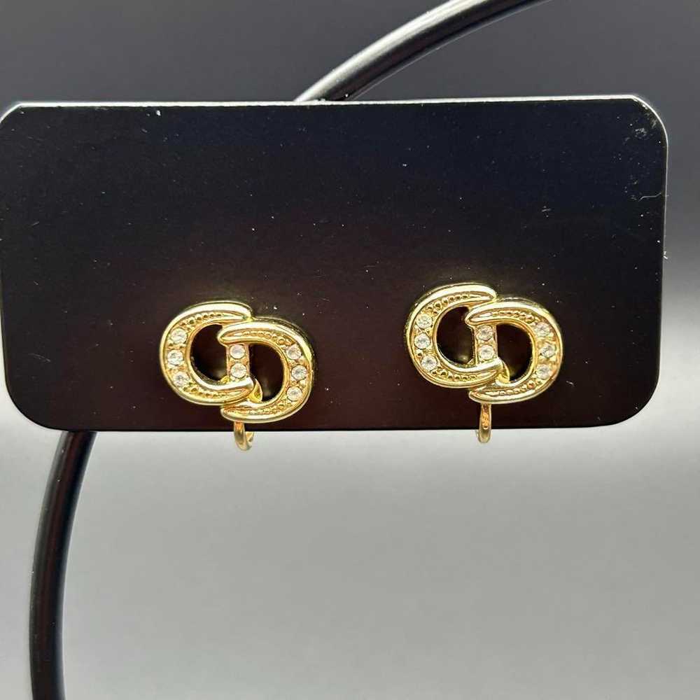 Excellent condition Dior earrings with CD logo an… - image 2