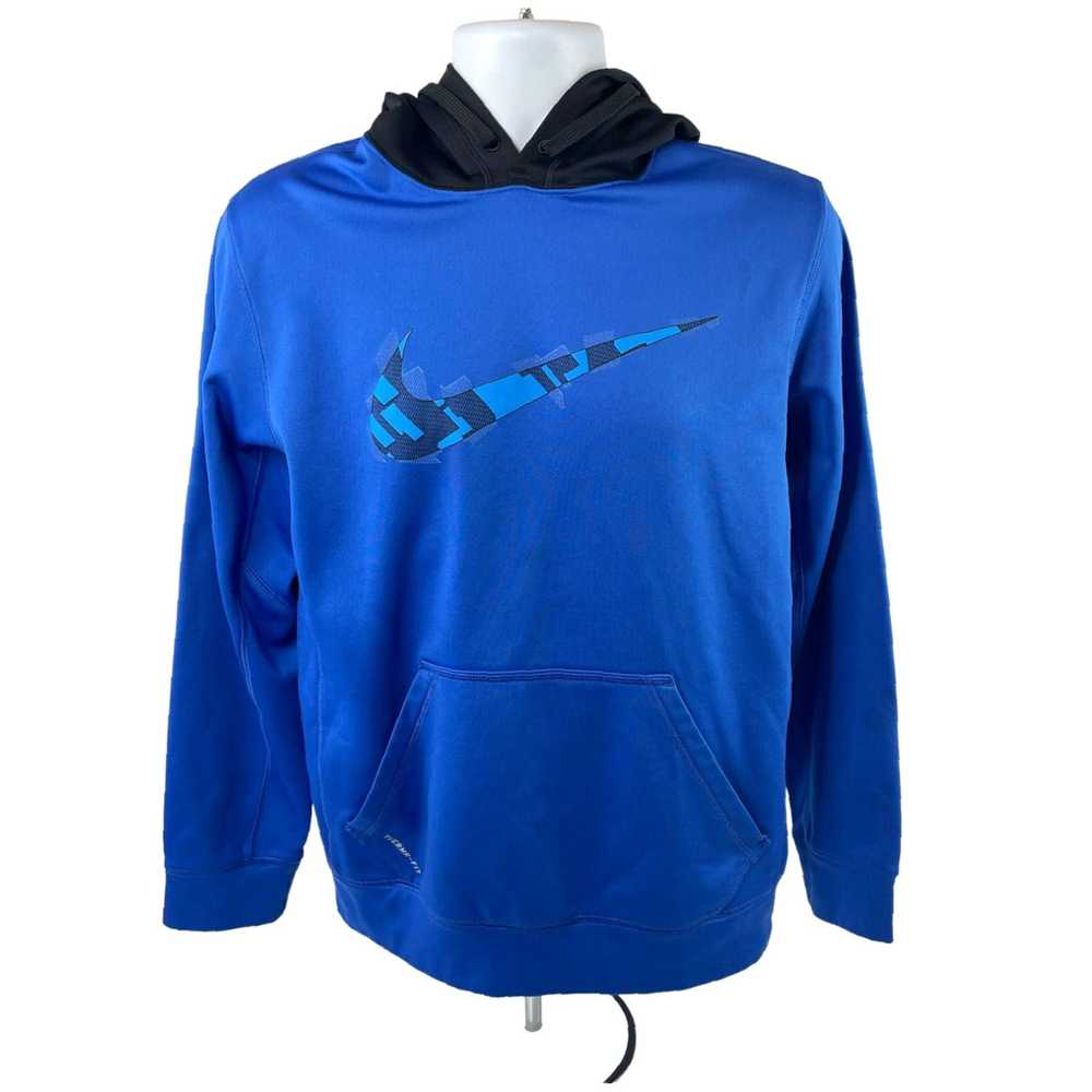 Nike Small Adult Blue Black Thermafit Swoosh Pull… - image 2