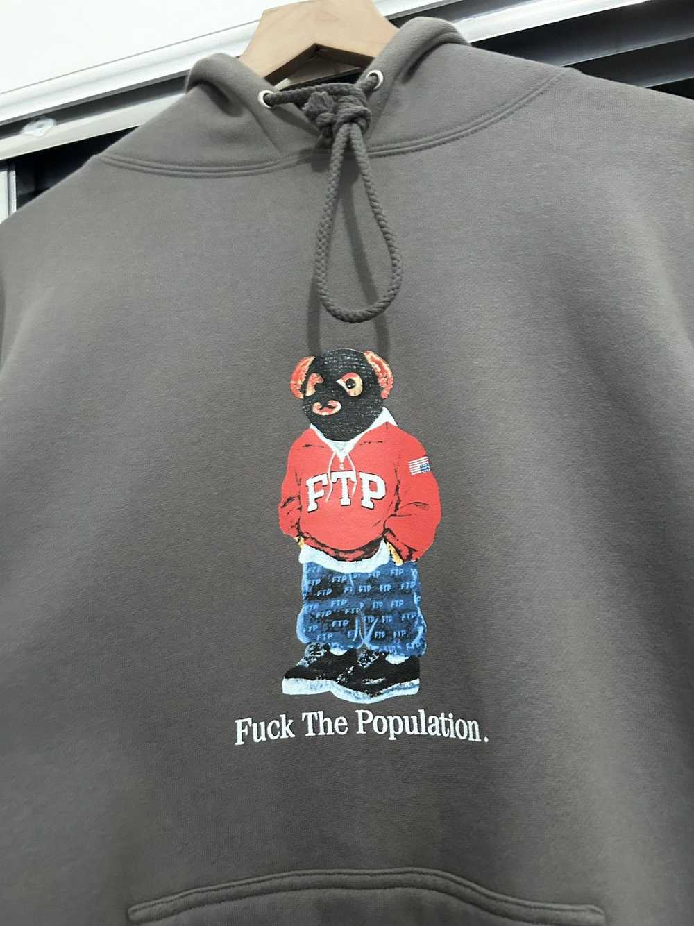 Fuck The Population FTP Polo Bear Hoodie - image 2