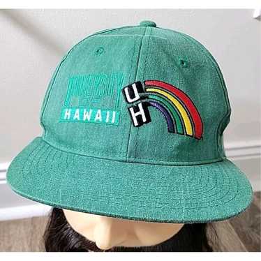 Rainbow Vintage Men's OS Green College Snapback F… - image 1