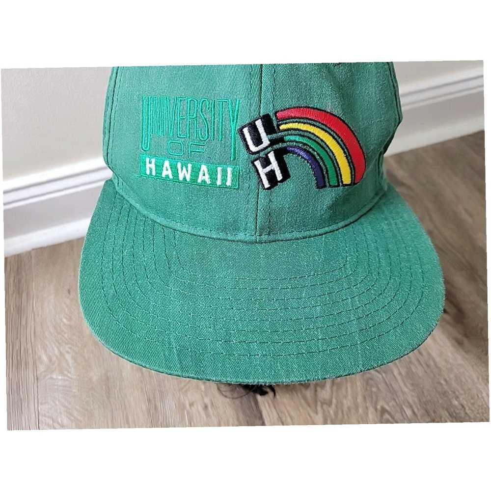 Rainbow Vintage Men's OS Green College Snapback F… - image 4