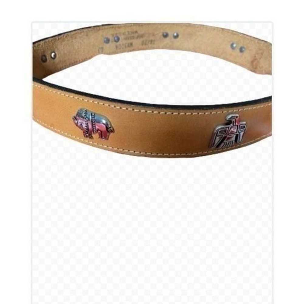 Vintage Leegin belt southwest western Concho brow… - image 3