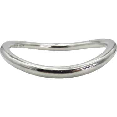 Sterling Silver Wavy Design Bangle Bracelet