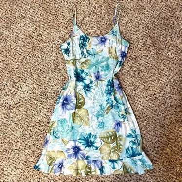 HO ALOHA Vintage Y2K Hawaii Floral RAINFOREST WHIT