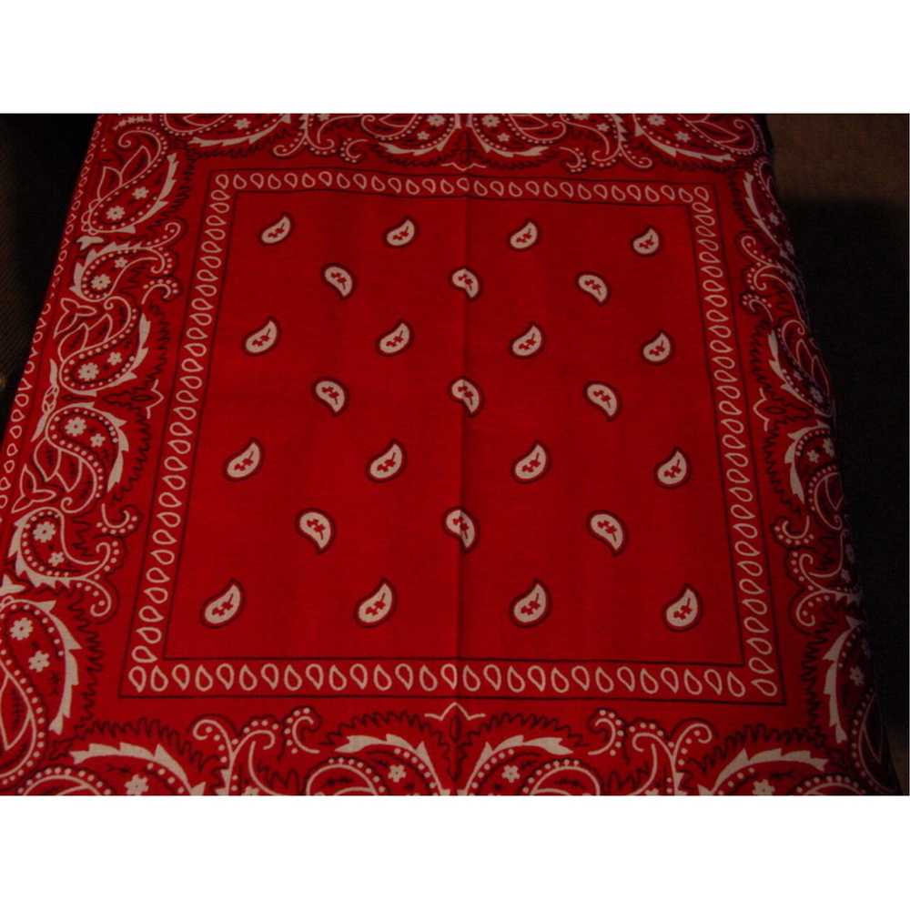 Vintage Three Piece Collection of Red Bandannas - image 2