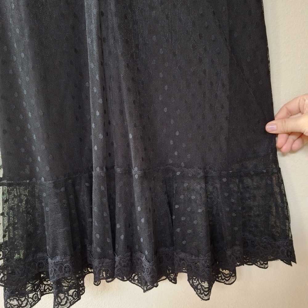 Vintage Y2K Betsey Johnson Black Lace Slip Dress.… - image 6