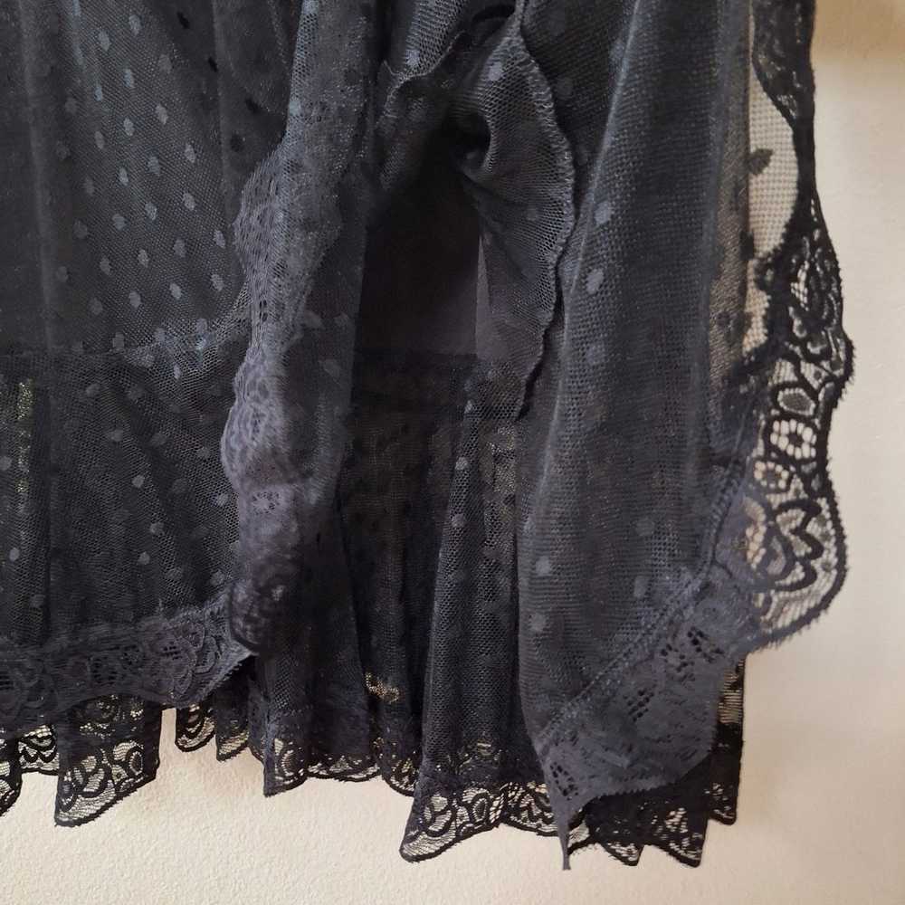 Vintage Y2K Betsey Johnson Black Lace Slip Dress.… - image 7