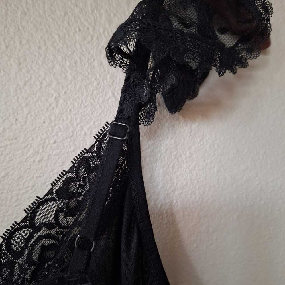 Vintage Y2K Betsey Johnson Black Lace Slip Dress.… - image 8