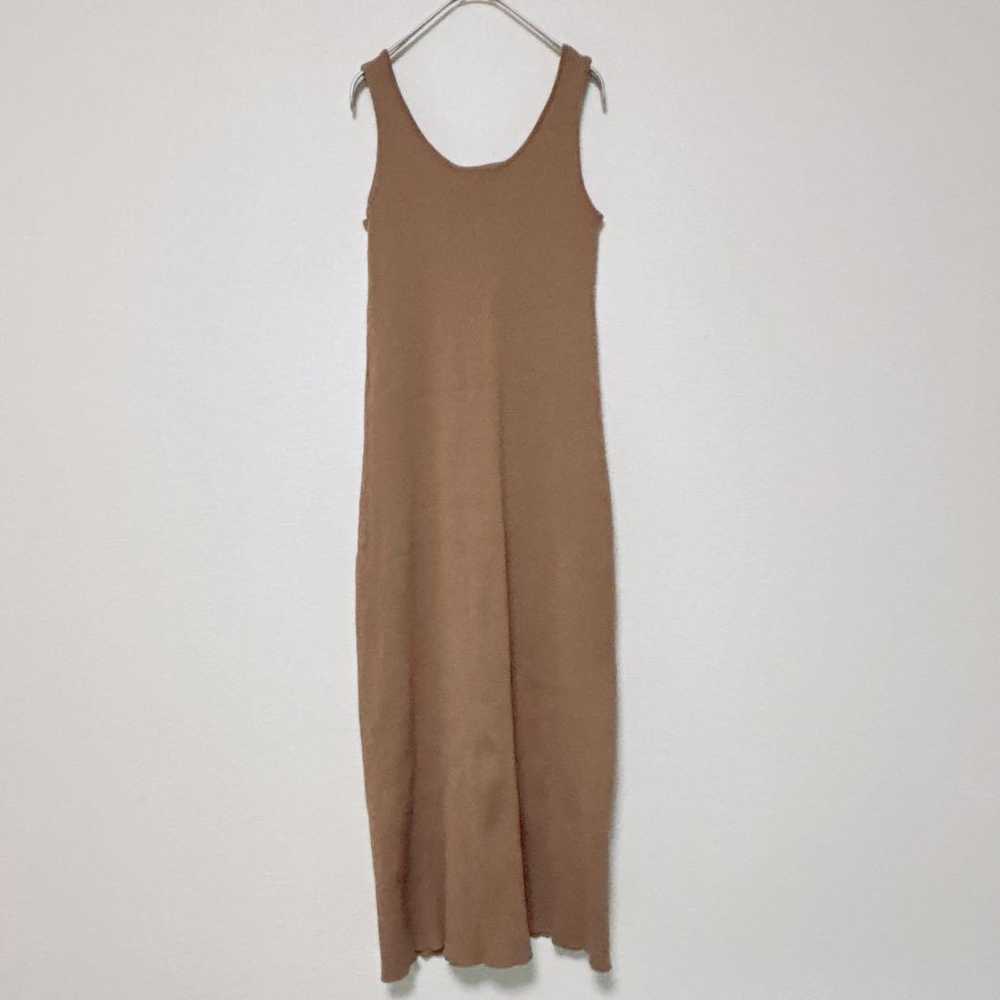 【GU】 Ribbed Knit Long One-piece (S) Sleeveless Br… - image 7