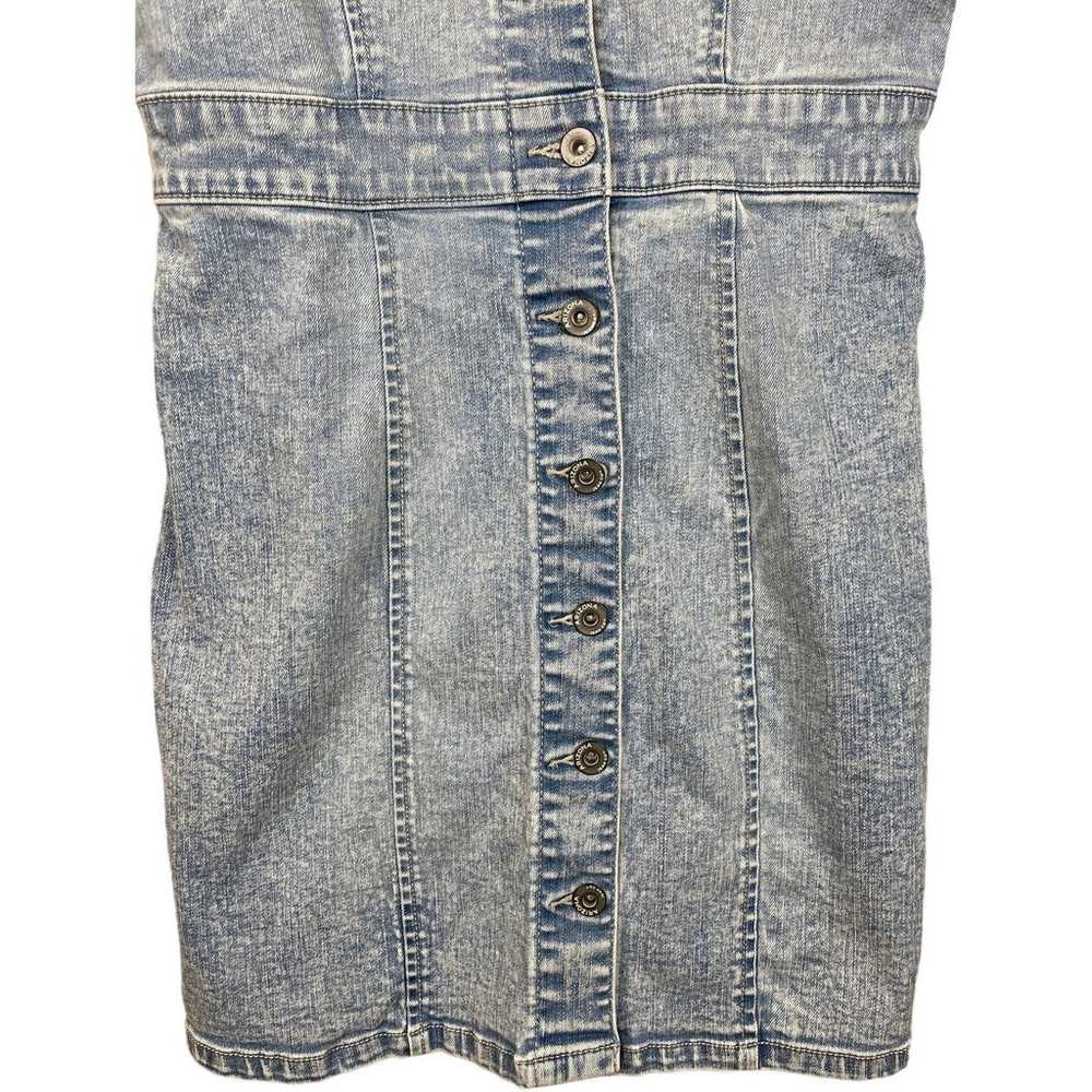 Vintage Arizona Jeans Button Up Denim Bodycon Sle… - image 5