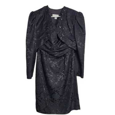 Scott McClintock Formal Black Dress with Bolero J… - image 1