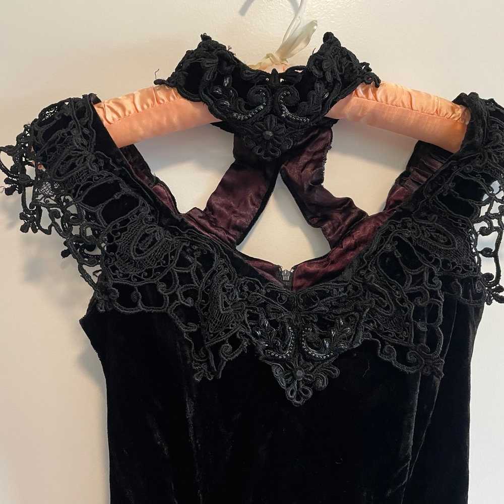 VIntage black velvet whimsygoth Scott McClintock … - image 2