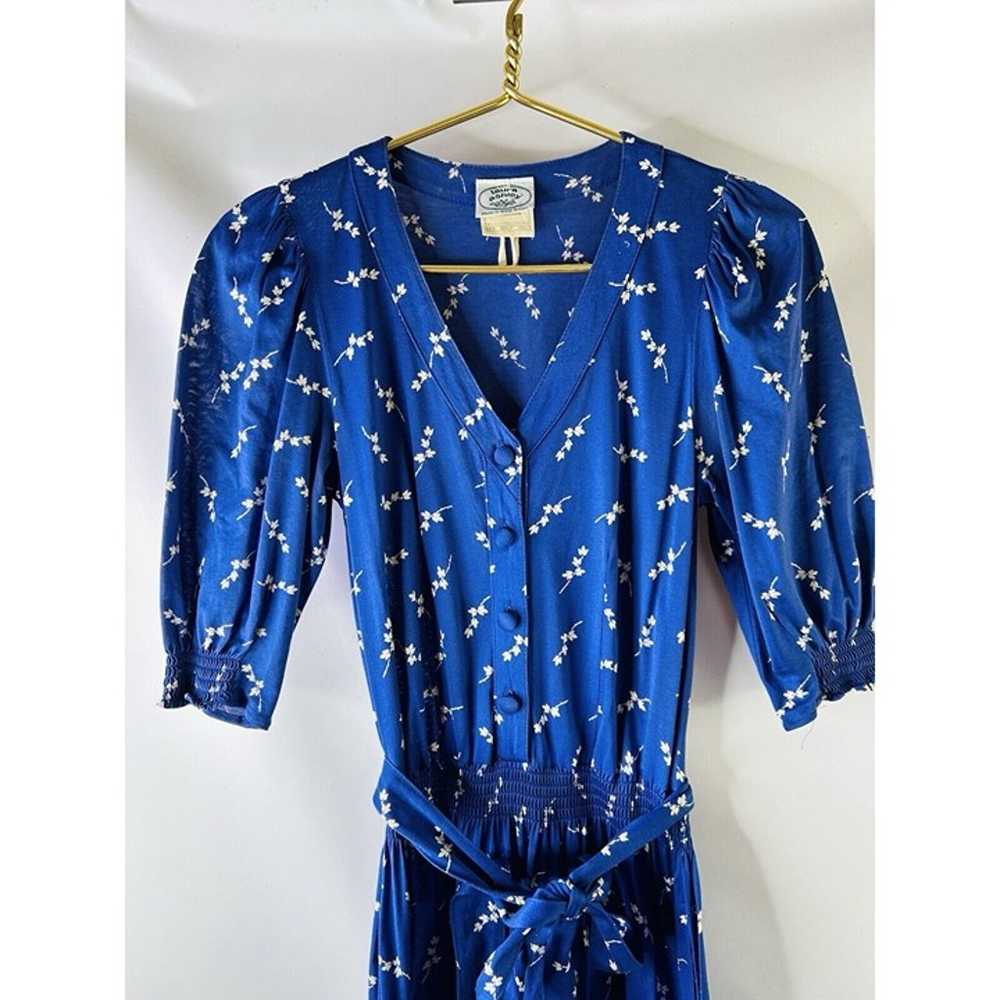 Vintage 90s Laura Ashley Womens 8 Blue Floral Smo… - image 2