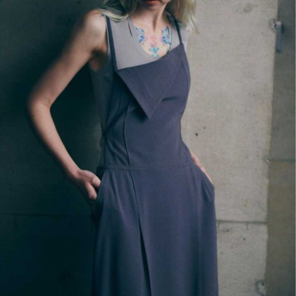 LE CIEL BLEU 21SS Apron Maxi Dress Linen Onepiece - image 2