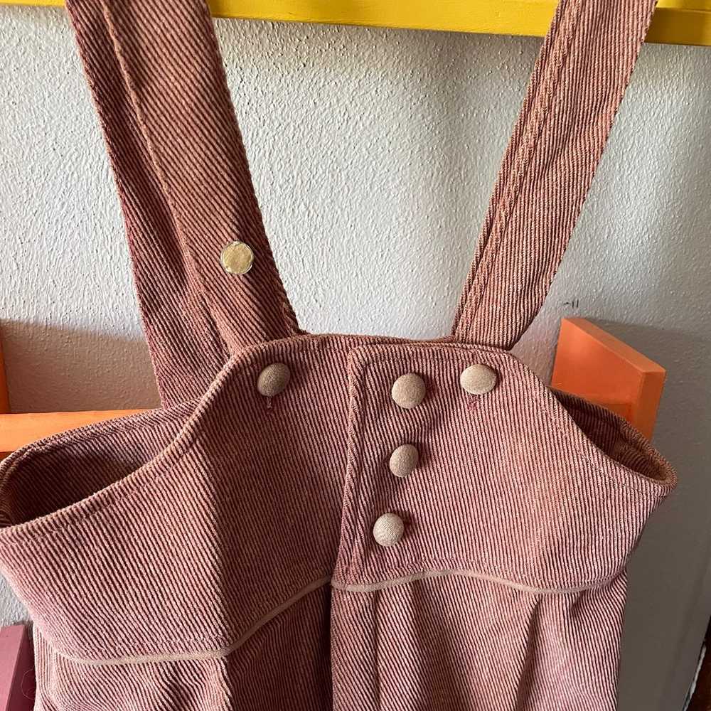 Vintage Turtle Bax corduroy wide leg overalls - image 2