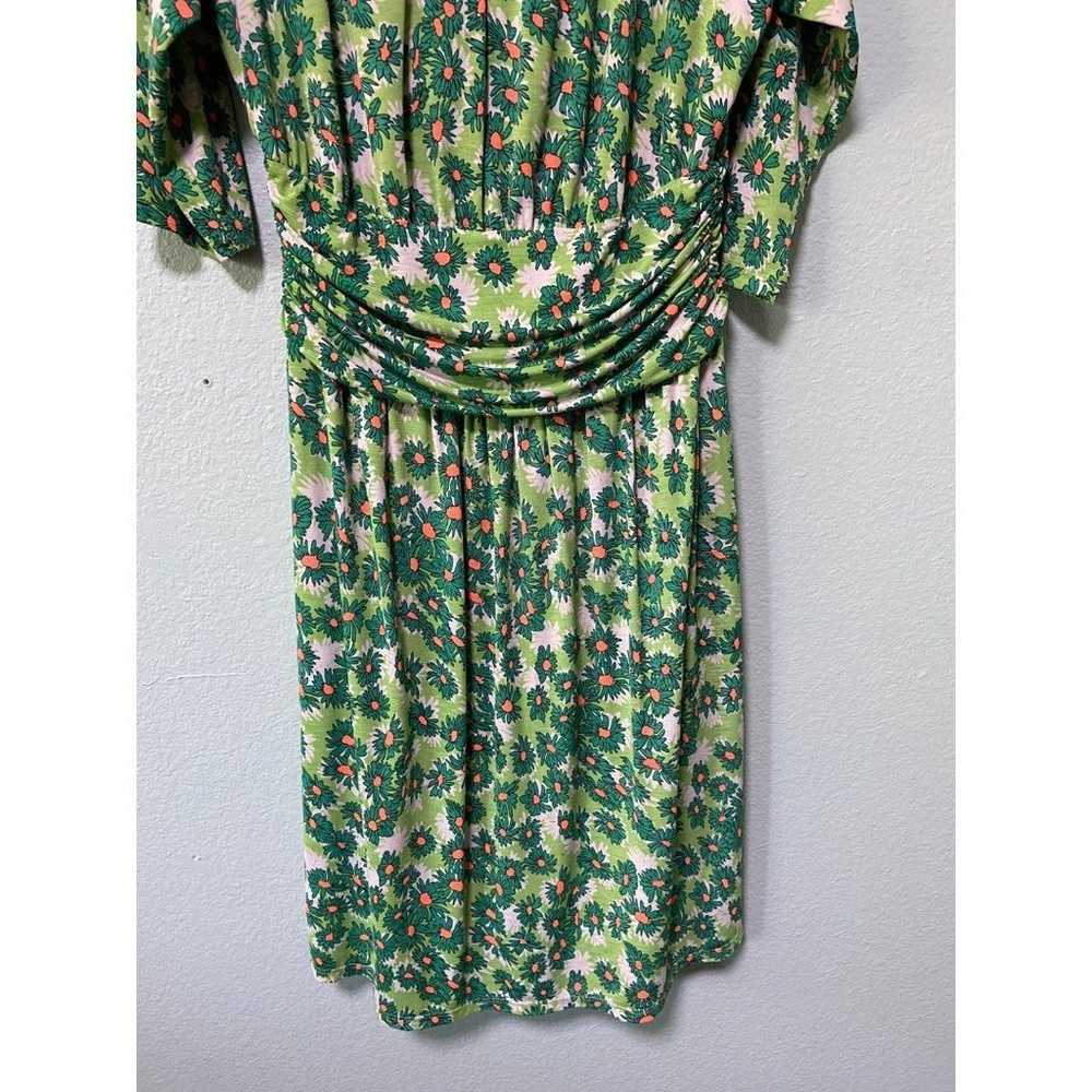 Vintage Igigi Women’s Green and Orange Floral Pat… - image 5