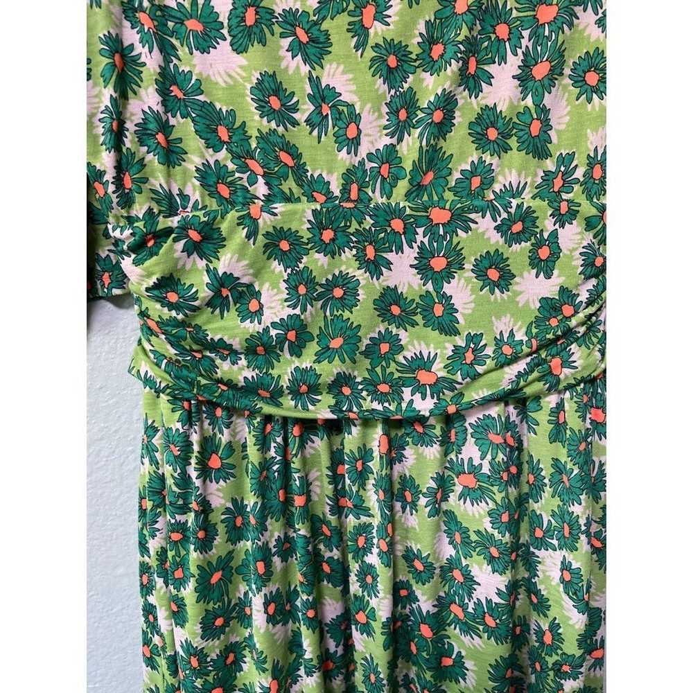 Vintage Igigi Women’s Green and Orange Floral Pat… - image 7