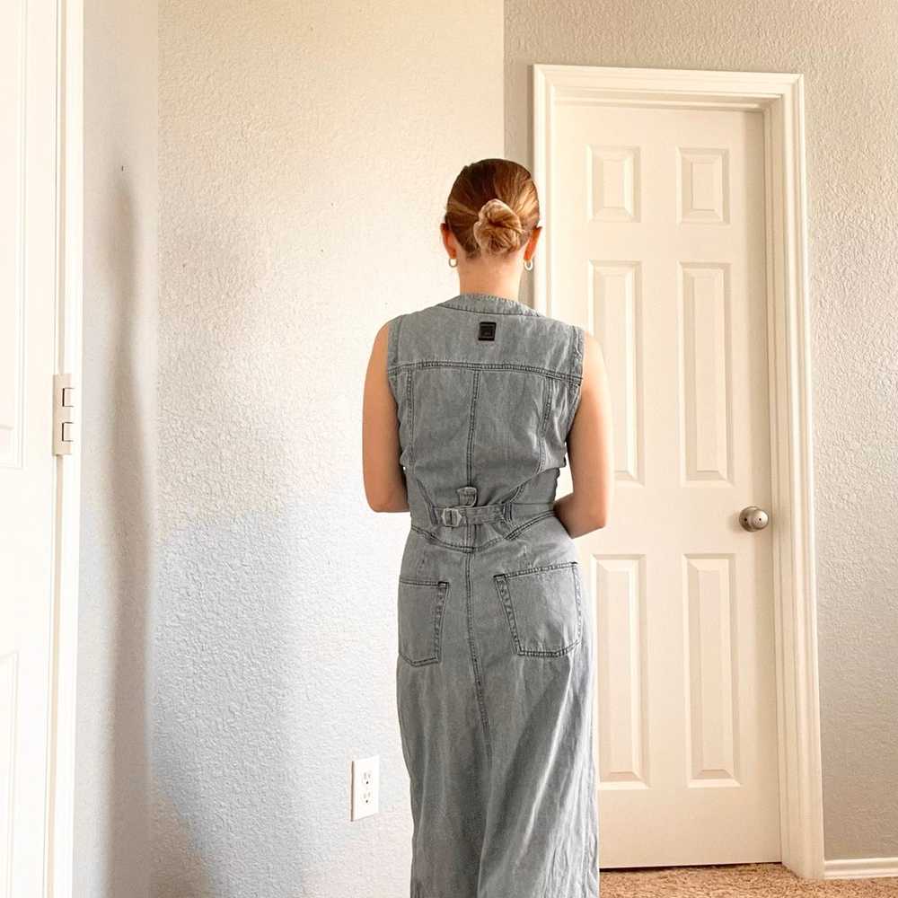 Vintage 90s old navy cotton denim maxi dress - image 6