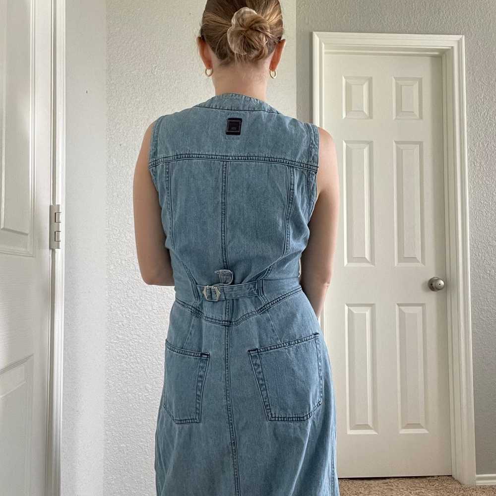 Vintage 90s old navy cotton denim maxi dress - image 9