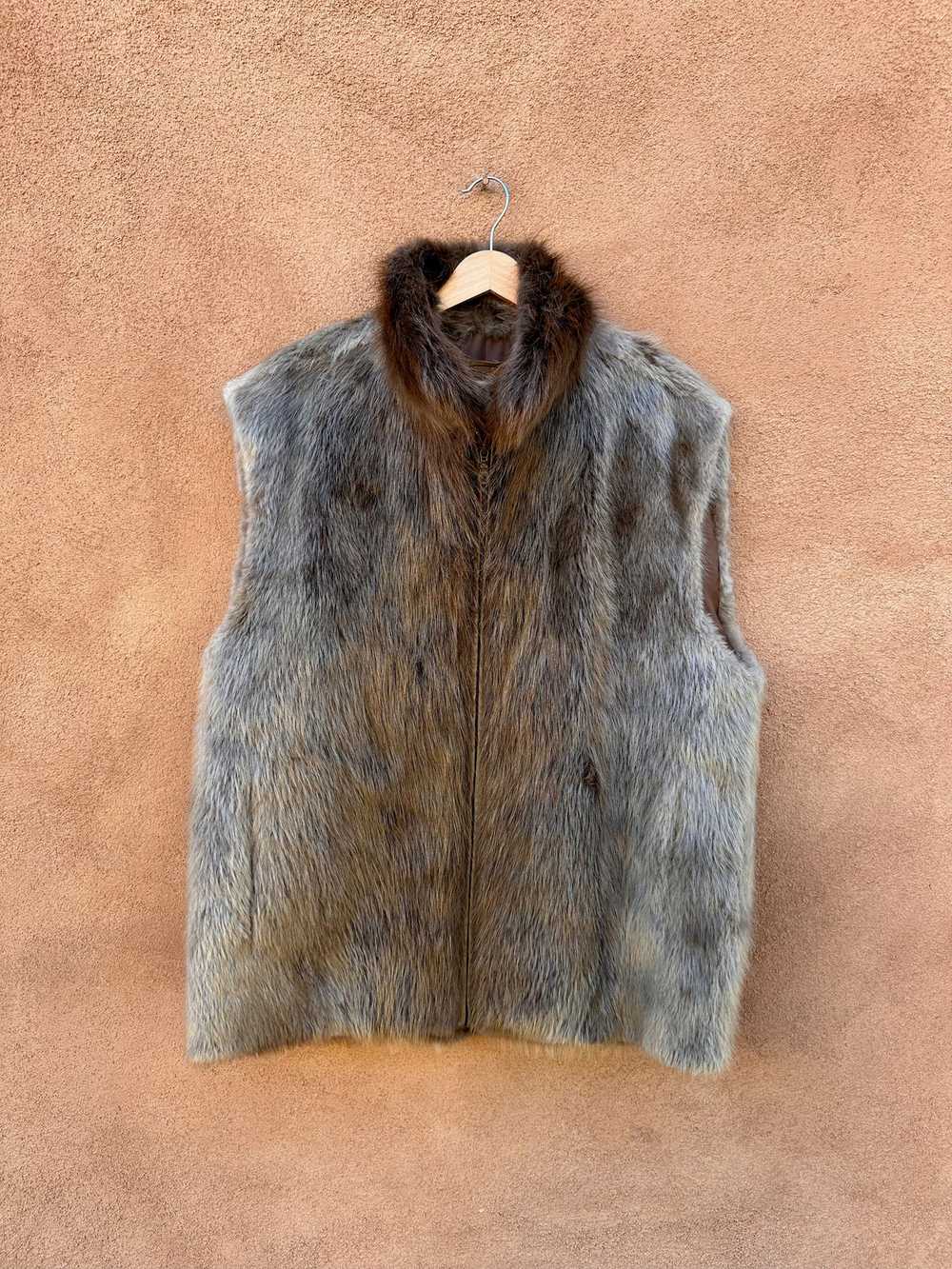 Overland Bruce Beaver Fur Vest L/XL - image 1