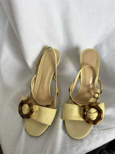 Vintage Chloe gosselin yellow bamboo heels - image 1