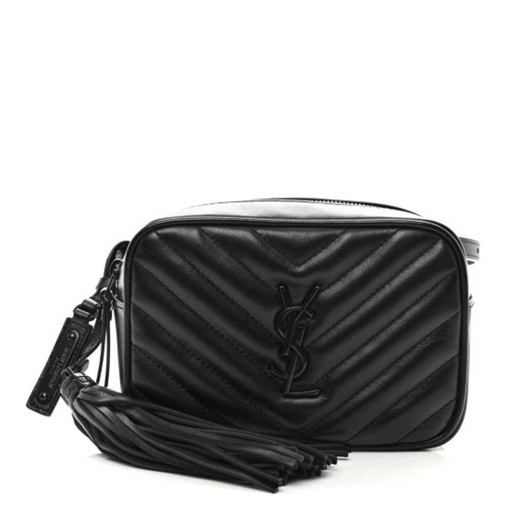 SAINT LAURENT Calfskin Matelasse Monogram Lou Bel… - image 1