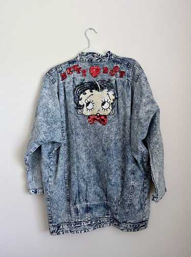 1960’s Torpedo Rare Betty Boop Long Denim Jacket…