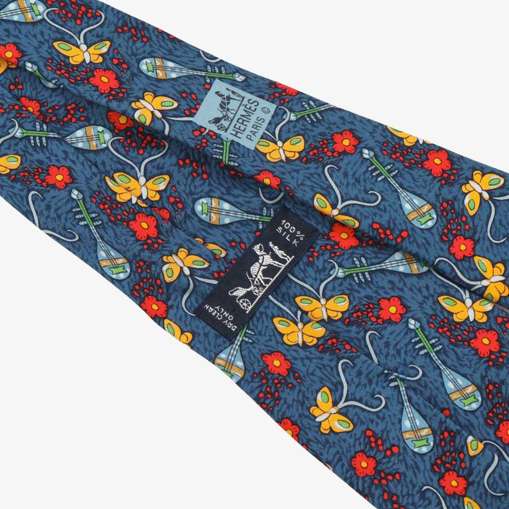 Hermes Patterned Silk Tie - image 3