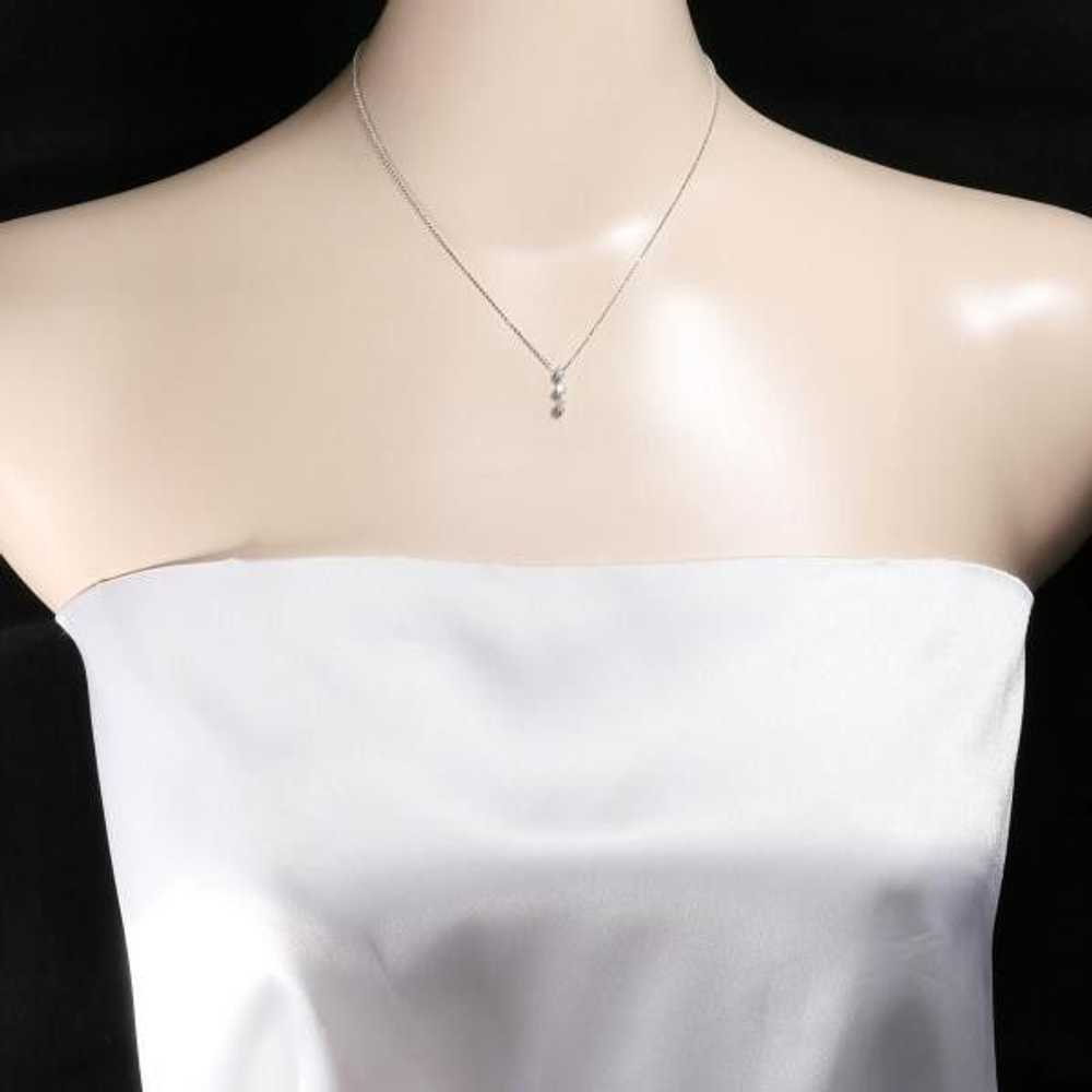 Other Other K18 White Gold Diamond Necklace 40cm … - image 3