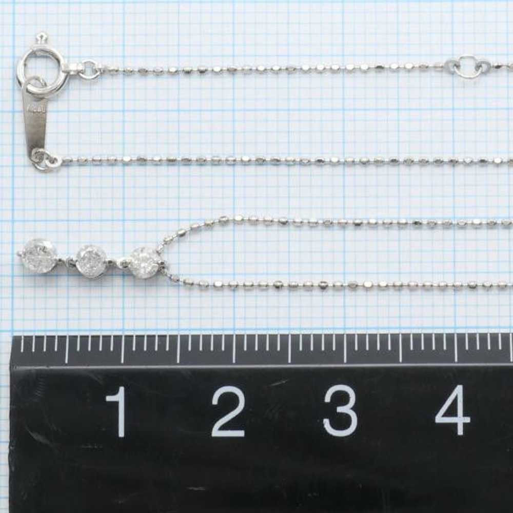 Other Other K18 White Gold Diamond Necklace 40cm … - image 5