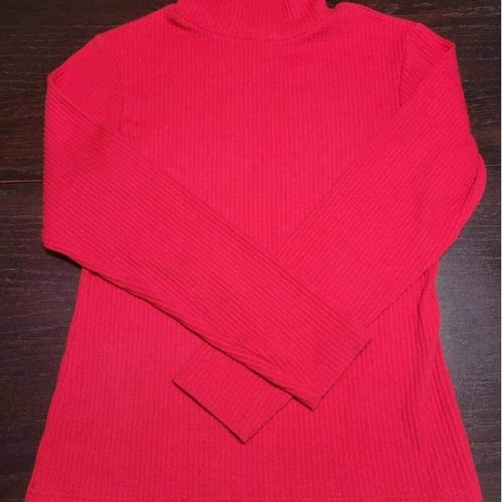 Vintage Express Tricot Top Sweater Womens Med Red… - image 3