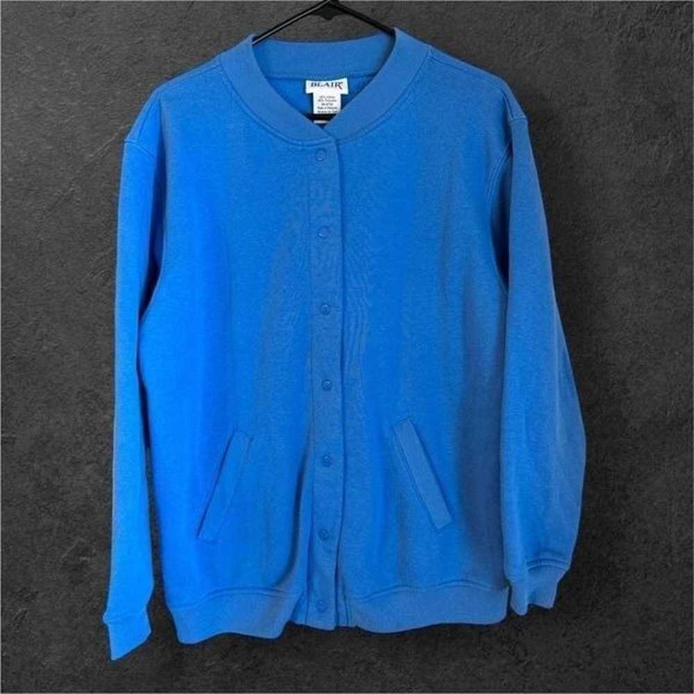 Vintage blue Blair button front sweater cardigan … - image 1