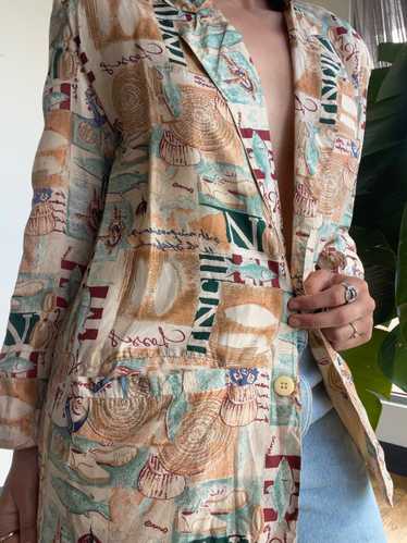 Vintage Silk Nautical Blazer