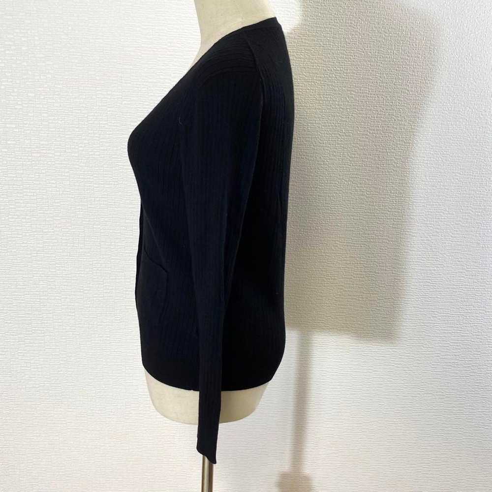 r1750【Inedo】9 Black Cardigan with Gold Buttons Ri… - image 6