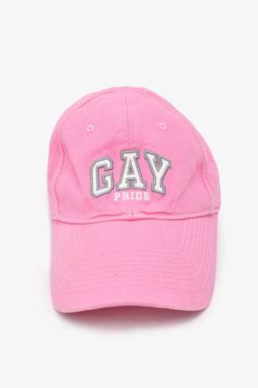 Balenciaga 2021 Pink 'Gay Pride' Embroidered Hat S