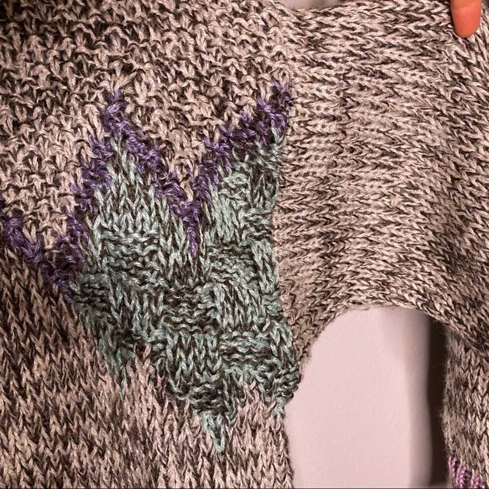 Number Purple and Gray Sweater Large - image 6