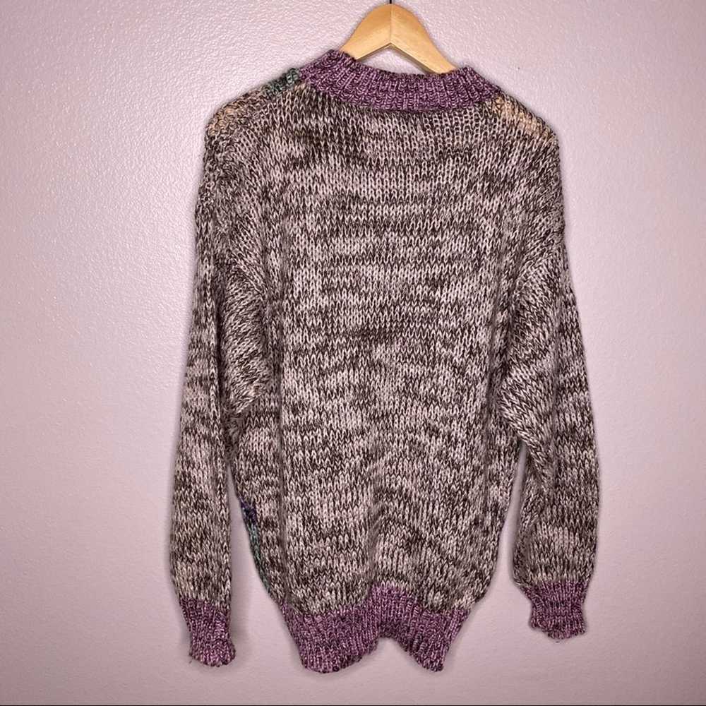 Number Purple and Gray Sweater Large - image 7