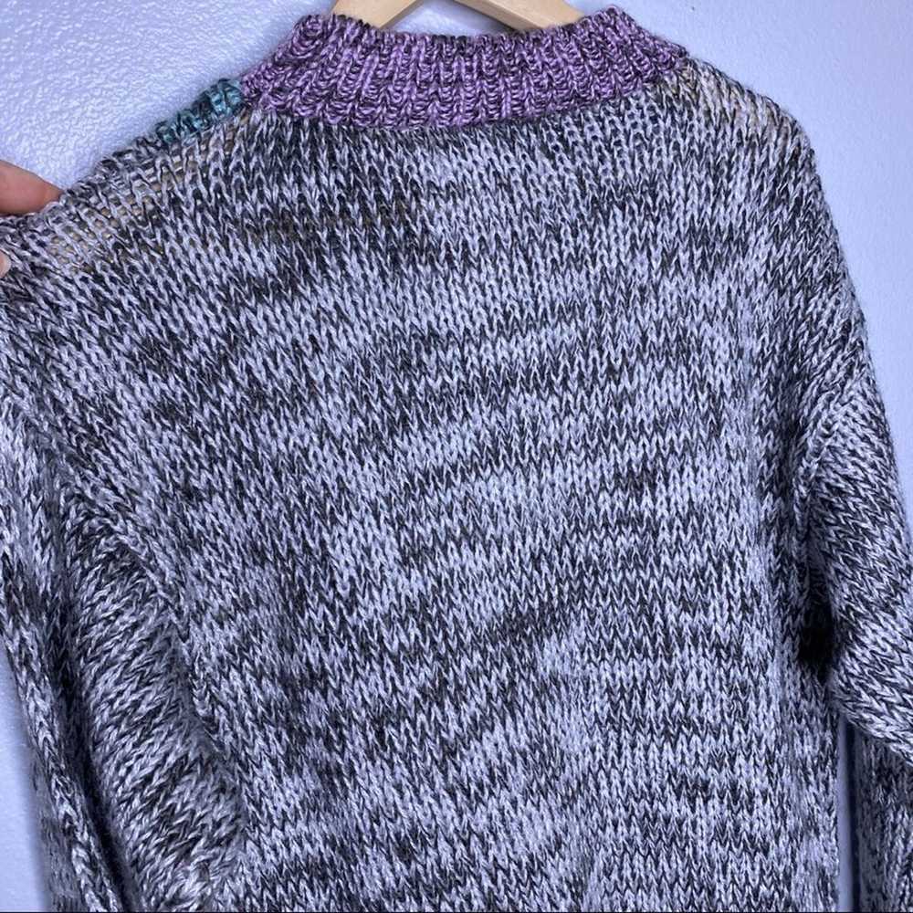 Number Purple and Gray Sweater Large - image 8