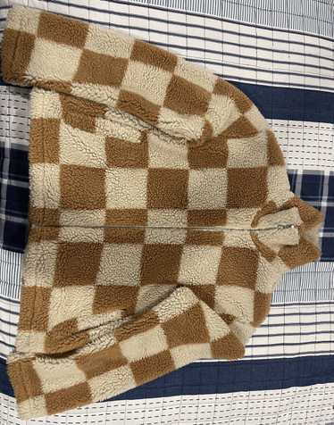 Sangiev Sangiev Caramel Checkered Fleece Jacket