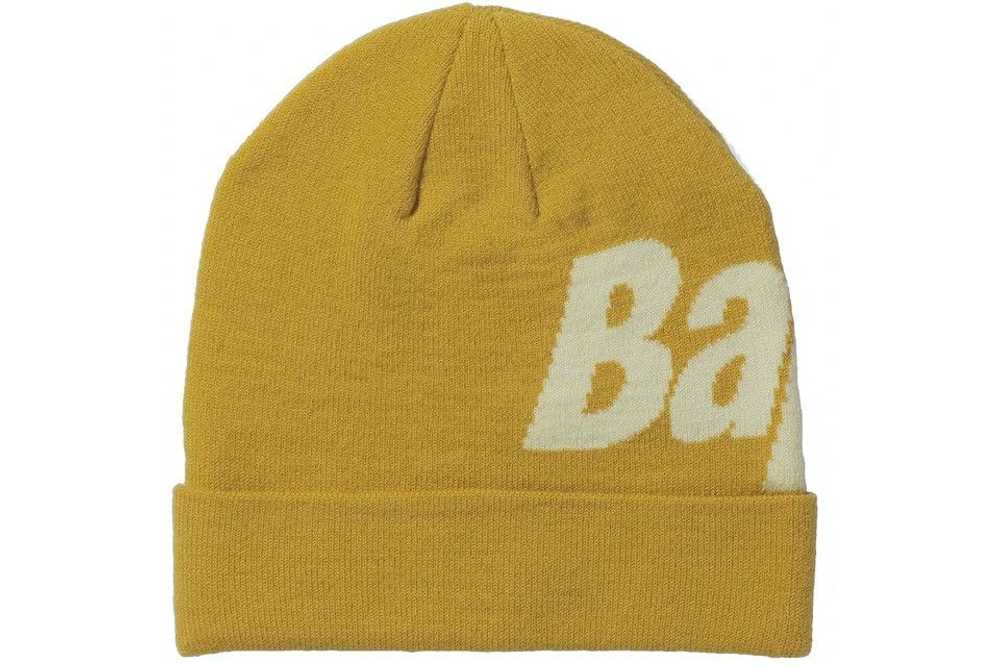 Bape BAPE Knit Spellout Cap (FW21) Yellow - image 2