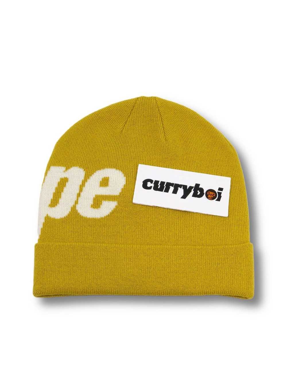 Bape BAPE Knit Spellout Cap (FW21) Yellow - image 5