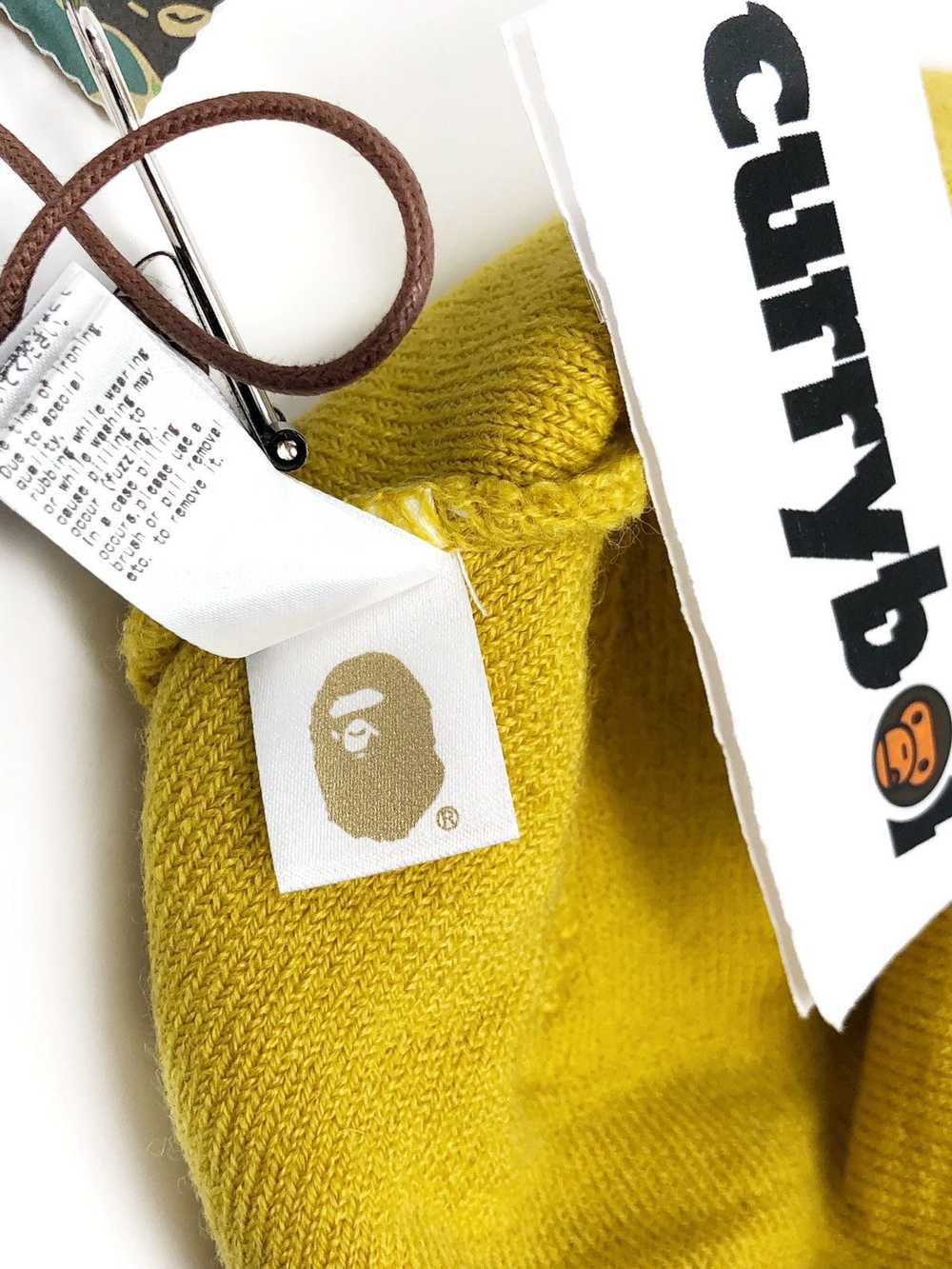 Bape BAPE Knit Spellout Cap (FW21) Yellow - image 7