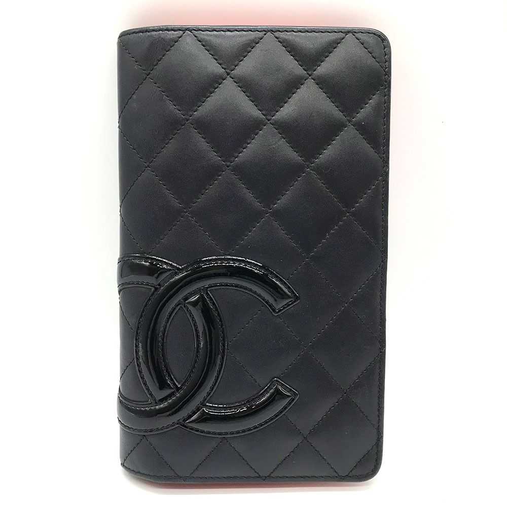 Chanel Chanel Chanel Cambon Bifold Long Wallet Bl… - image 1