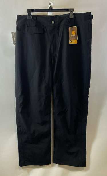 NWT Carhartt Mens Black Flat Front Storm Defender 