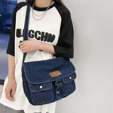 Bag × Distressed Denim × Japanese Brand Vintage d… - image 1