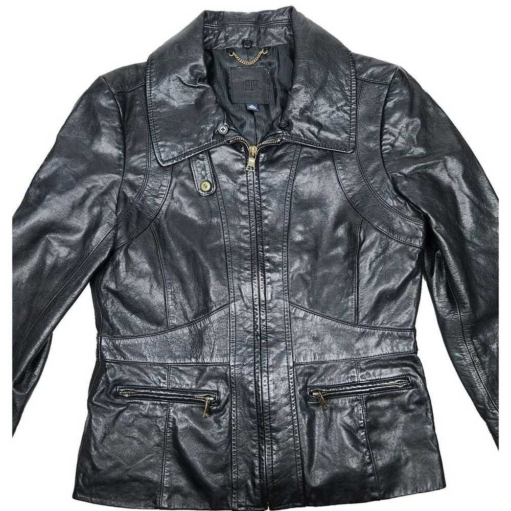 Banana Republic Biker Jacket Women's Medium Black… - image 3