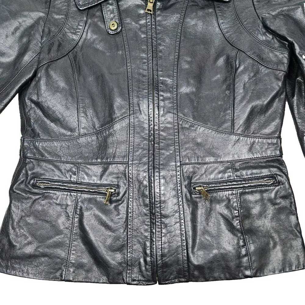 Banana Republic Biker Jacket Women's Medium Black… - image 4